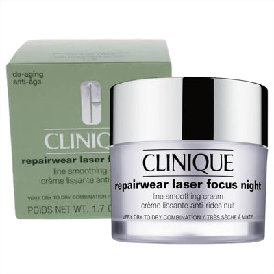 Clinique Repairwear Laser Focus Night Line Smoothing Cream Very Dry To Dry 50ml