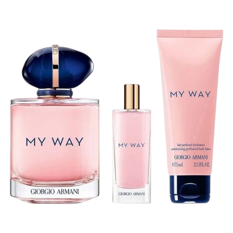 Giorgio Armani My Way Eau De Parfum 90ml Gift Set - EDP 90ml + EDP 15ml + Body Lotion 75ml