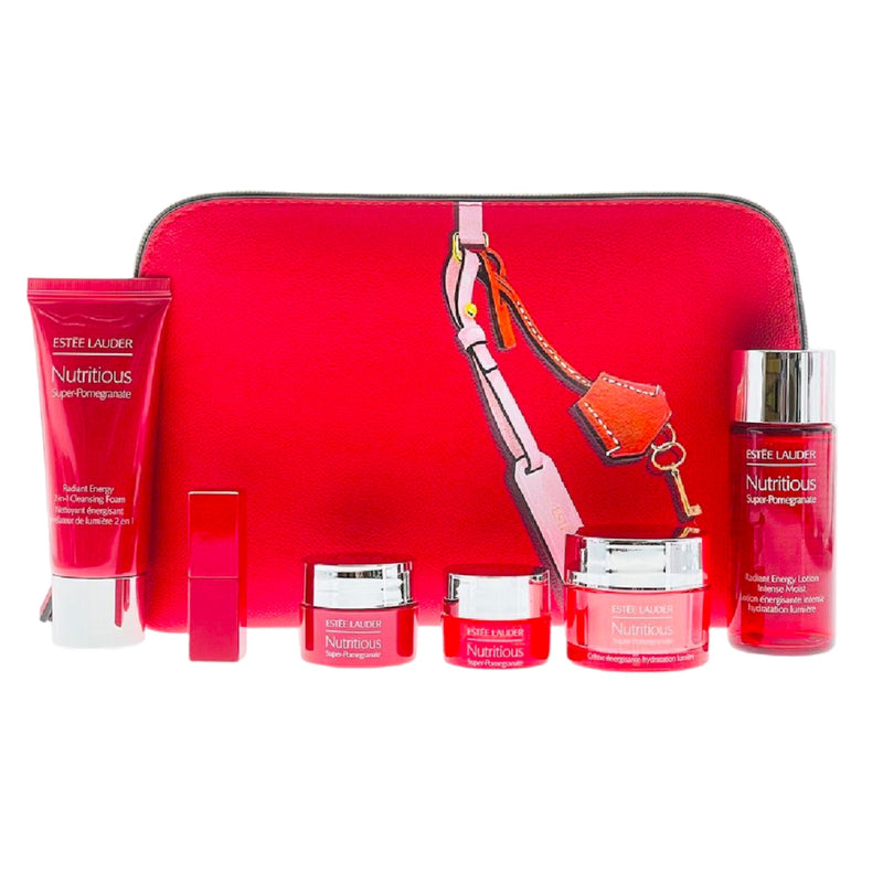 Estée Lauder Nutritious Super Pomegranate Set with Cosmetic Bag