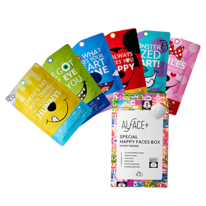 ALFACE+ Disney 100 Special Happy Face Box Mask Limited Edition - 6 Mask Sheets