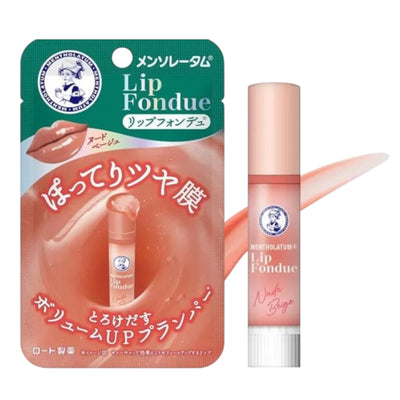 Mentholatum Lip Fondue Color Lip Balm Nude Beige Fujon Floral Scent 3.2g