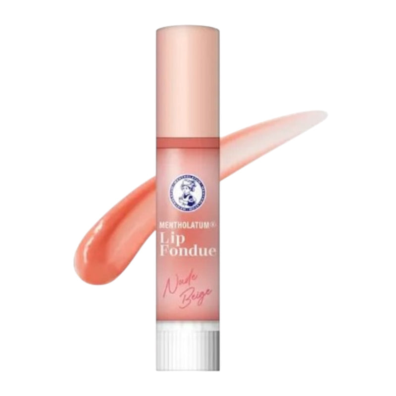 Mentholatum Lip Fondue Color Lip Balm Nude Beige Fujon Floral Scent 3.2g