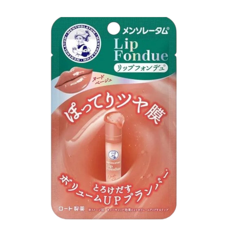 Mentholatum Lip Fondue Color Lip Balm Nude Beige Fujon Floral Scent 3.2g