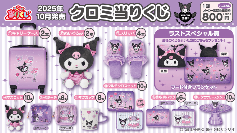 Kuromi 20th anniversary Lottery No