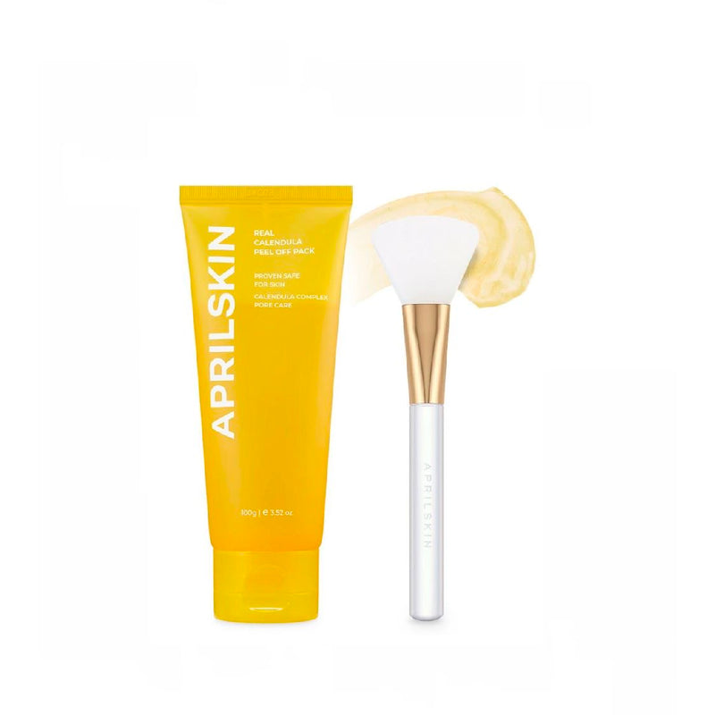 APRILSKIN Real Calendula Peel Off 100g + Bonus Pack - Brush & Gel