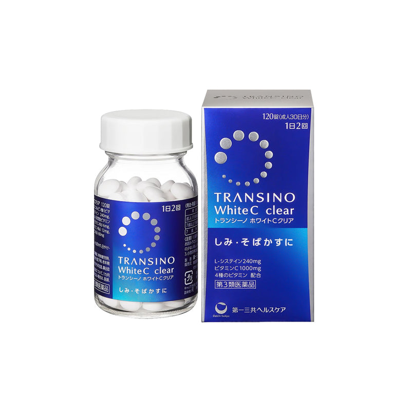 TRANSINO White C Clear Skin Whitening Supplement 120 Tablets